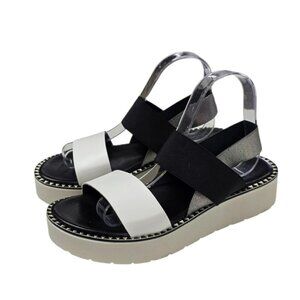 Ron White Rapisardi Slingback Sandals, Open Toe, Silver, White, Size 41/10